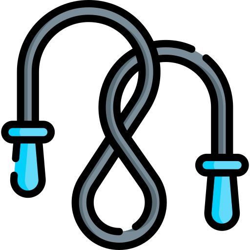 jump rope positioned like a figure eight