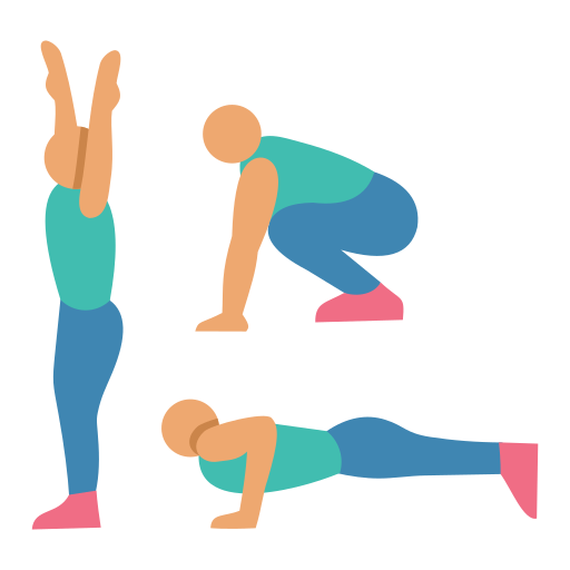 person doing a burpee