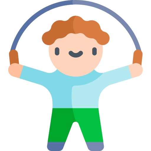 athlete jumping rope in gym