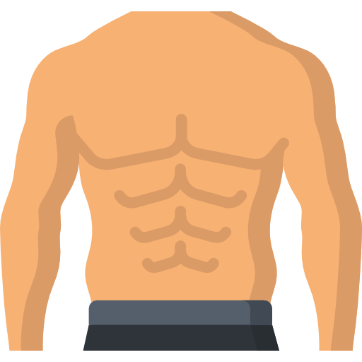 man with strong abs